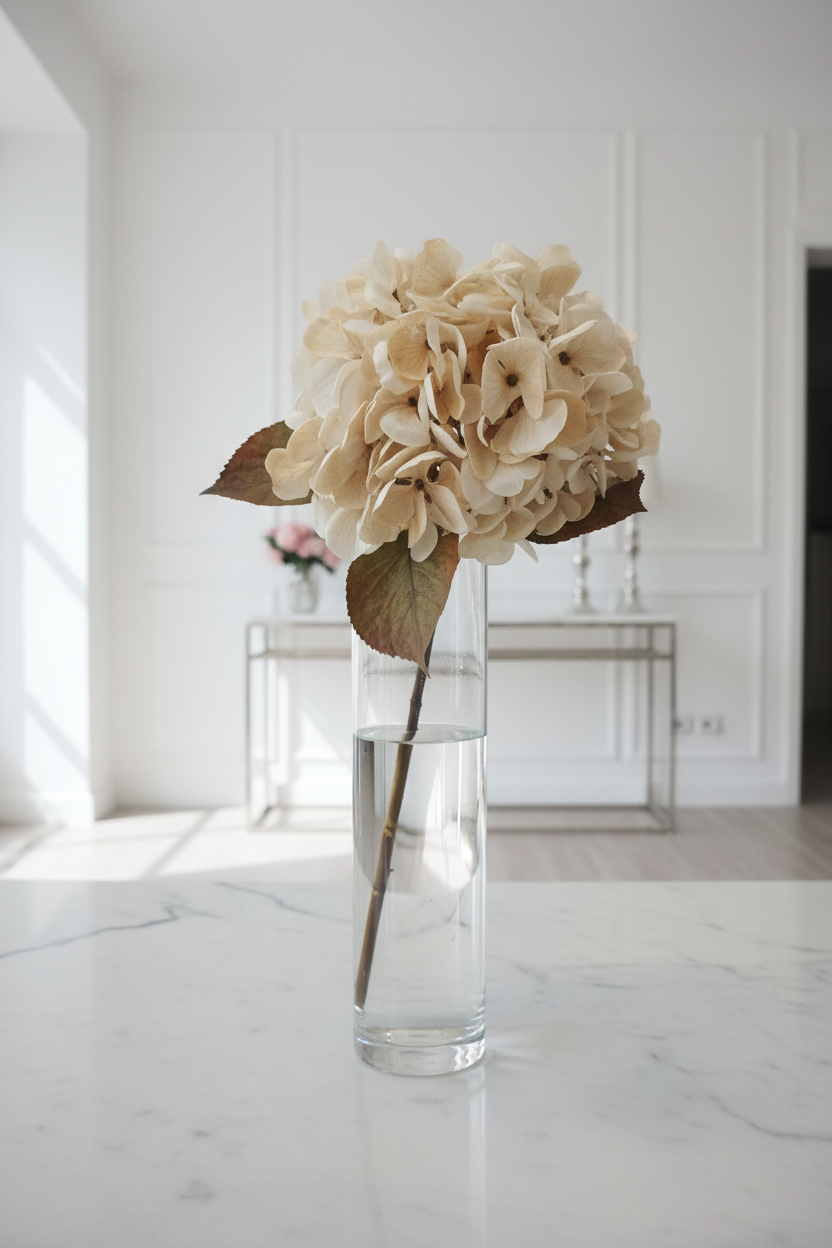 ORTENSIA COLOR BIANCO 65CM