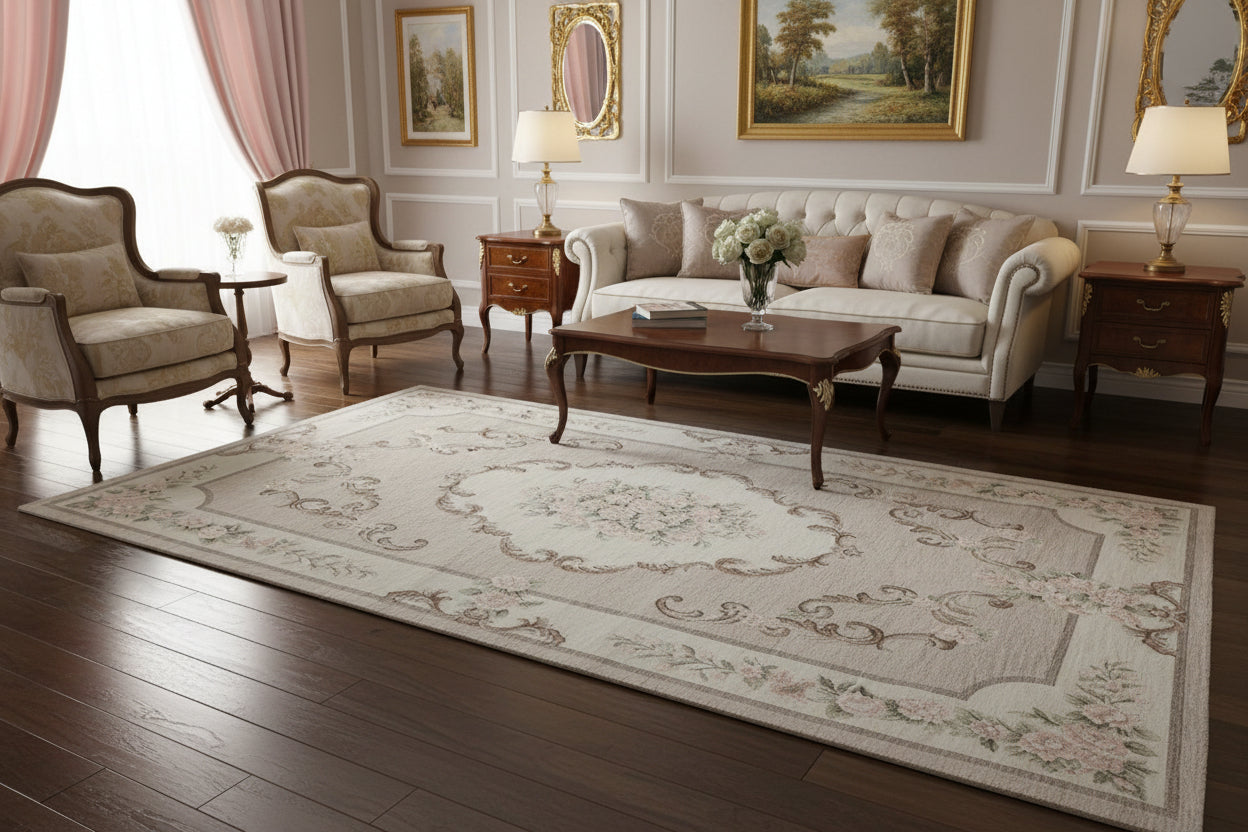 Tappeto Blanc mariclò con antiscivolo misura 85 * 1,50 m colore cipria