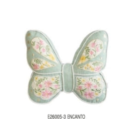 Cuscino farfalla ENCANTO CON RICAMO 100%COTONE Misura 43X35 colore celeste