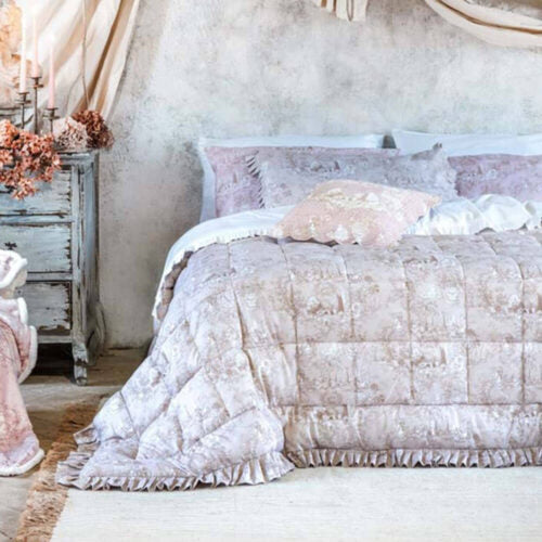 TRAPUNTA TOILE BEIGE BLANC MARICLO 260X260