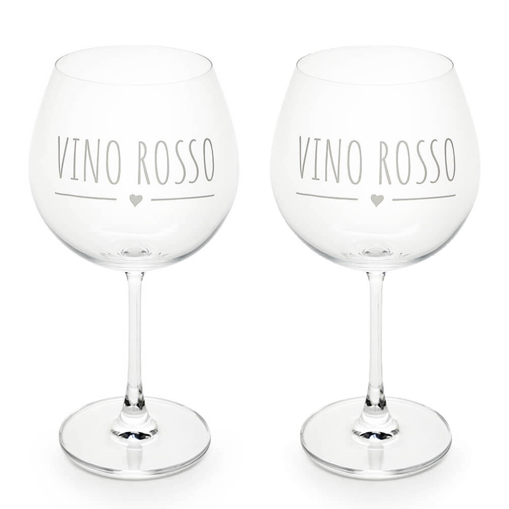 DUE CALICI VINO ROSSO 643 ML NUVOLE DI STOFFA