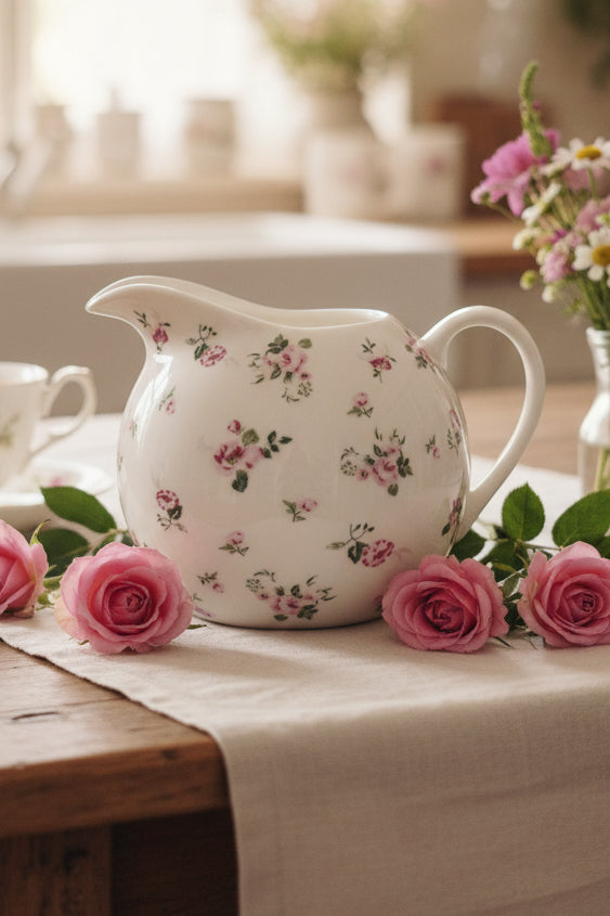 Lattiera in porcellana collezione Lisa Isabel rose