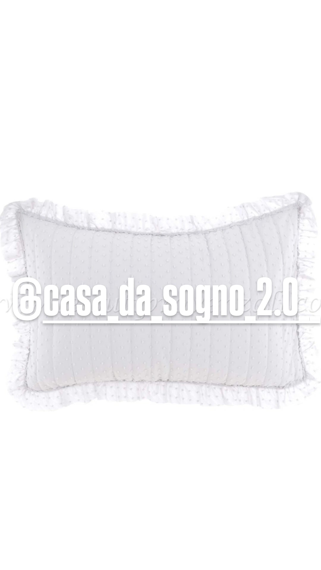 Blanc Mariclo coppia copriguanciali serie Simple pois bianco
