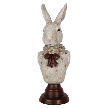 statuetta decorativa Coniglio 13x12x39 cm Grigio