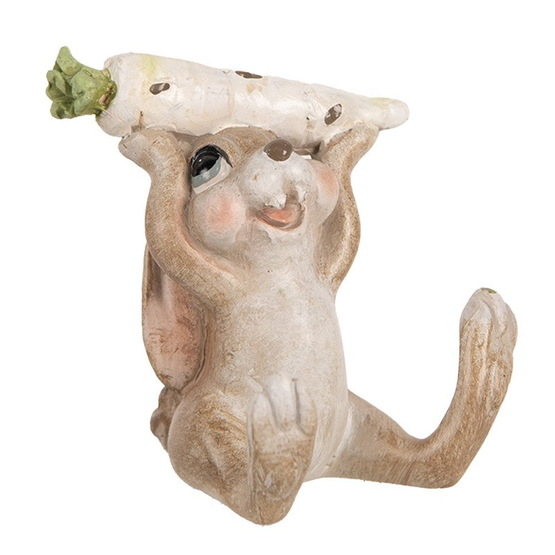 Statuetta decorativa Coniglio 6x5x7 cm Beige