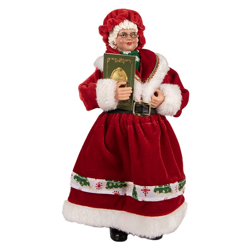 mamma natale decorativa di Natale 14x10x28 cm Rosso Tessuto 66238 8720898123408