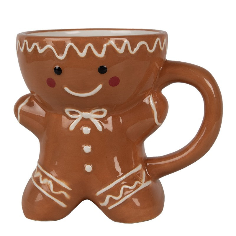 Tazza Uomo di pan di zenzero 325 ml Marrone Ceramica Bicchiere 6CE1783 EAN 8720898064657