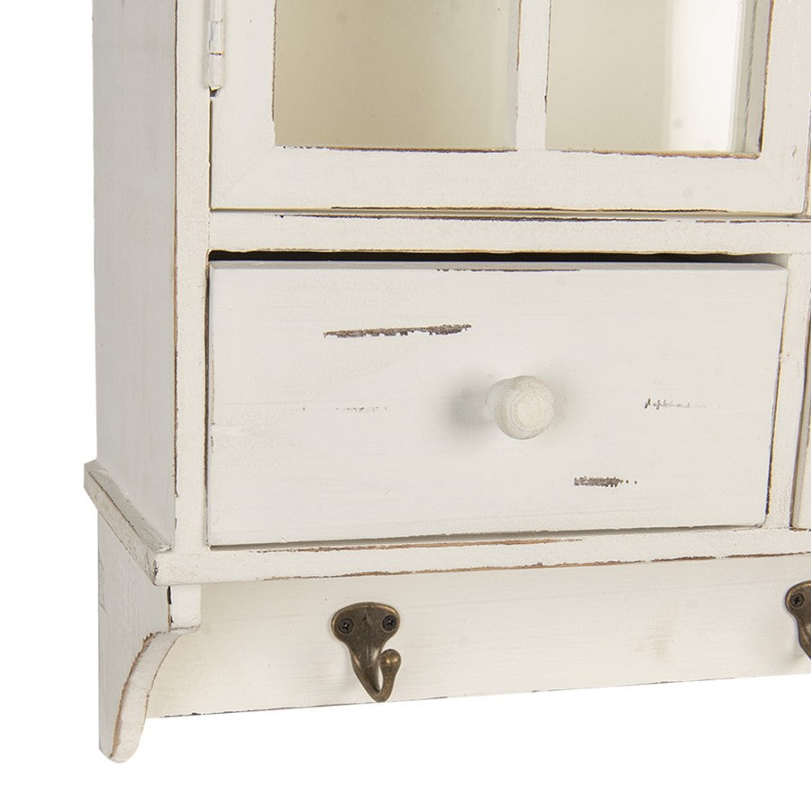 Mobiletto da parete 45x19x71 cm Legno bianco