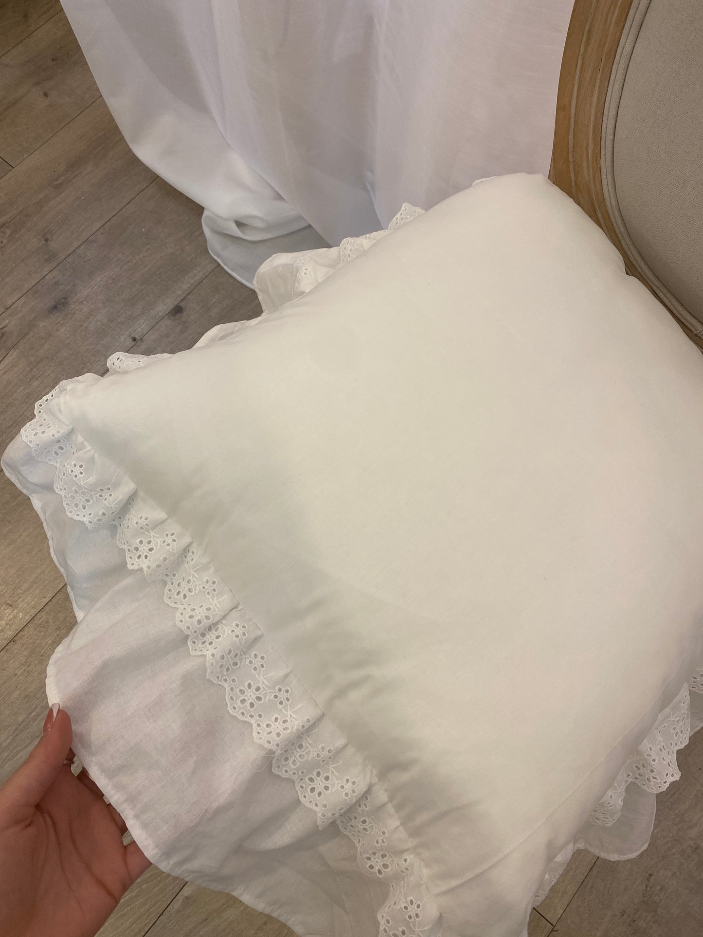 Cuscino sedia bianco 45x45+12