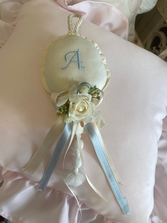 Palloncino con iniziale e fiori