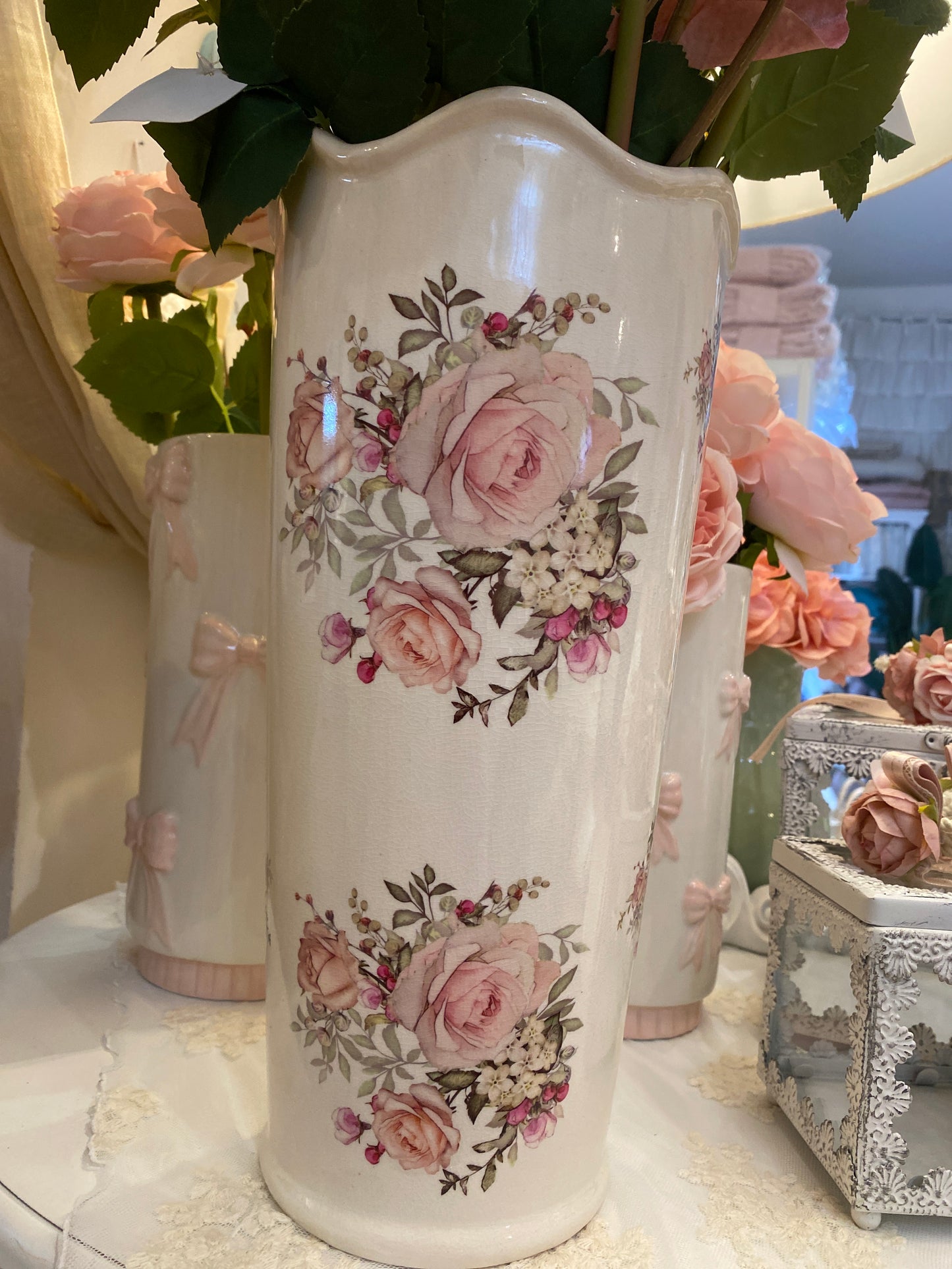 Vaso in ceramica decorato misura misura 36x15