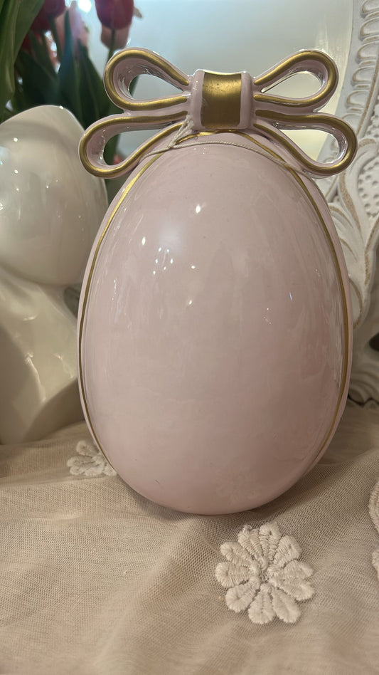 UOVO DECORATIVO DEA CASADIMONTE ROSA CIPRIA 16HCM