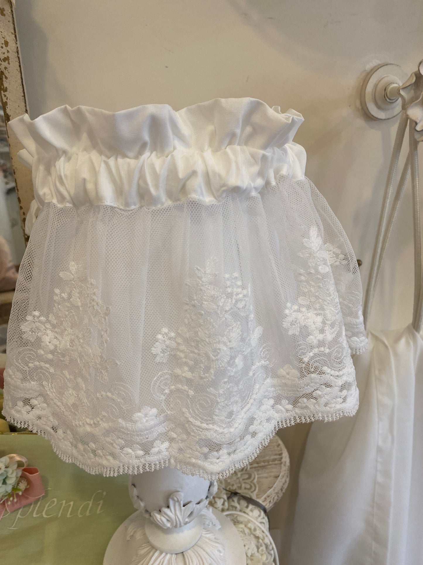 Copri lampada con pizzo 17x91cm
