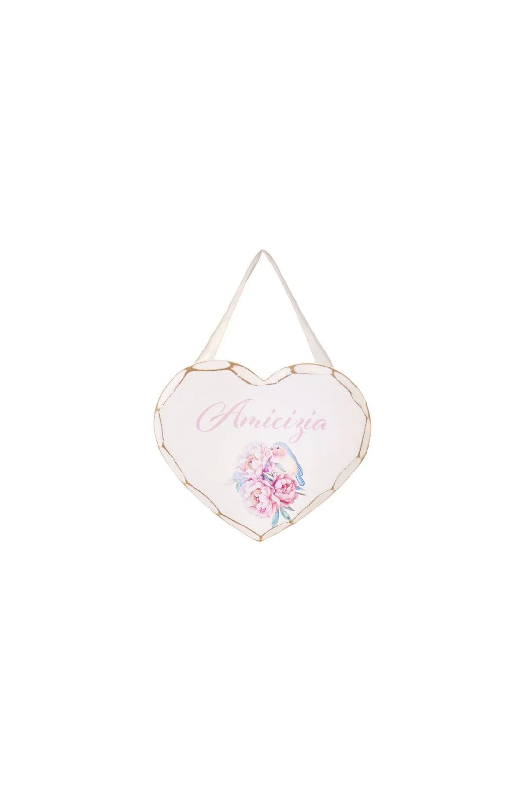 Nuvole di Stoffa Cuore in legno "Fiorirà" 12x10x0.9 cm 4 varianti TXP2600302B