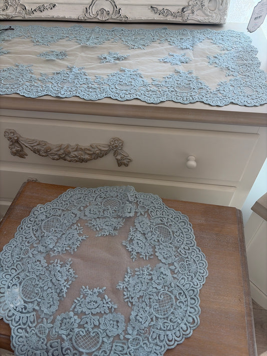 Tris di centri Luxury Provenza misura 95x43  40x40 colore carta da zucchero