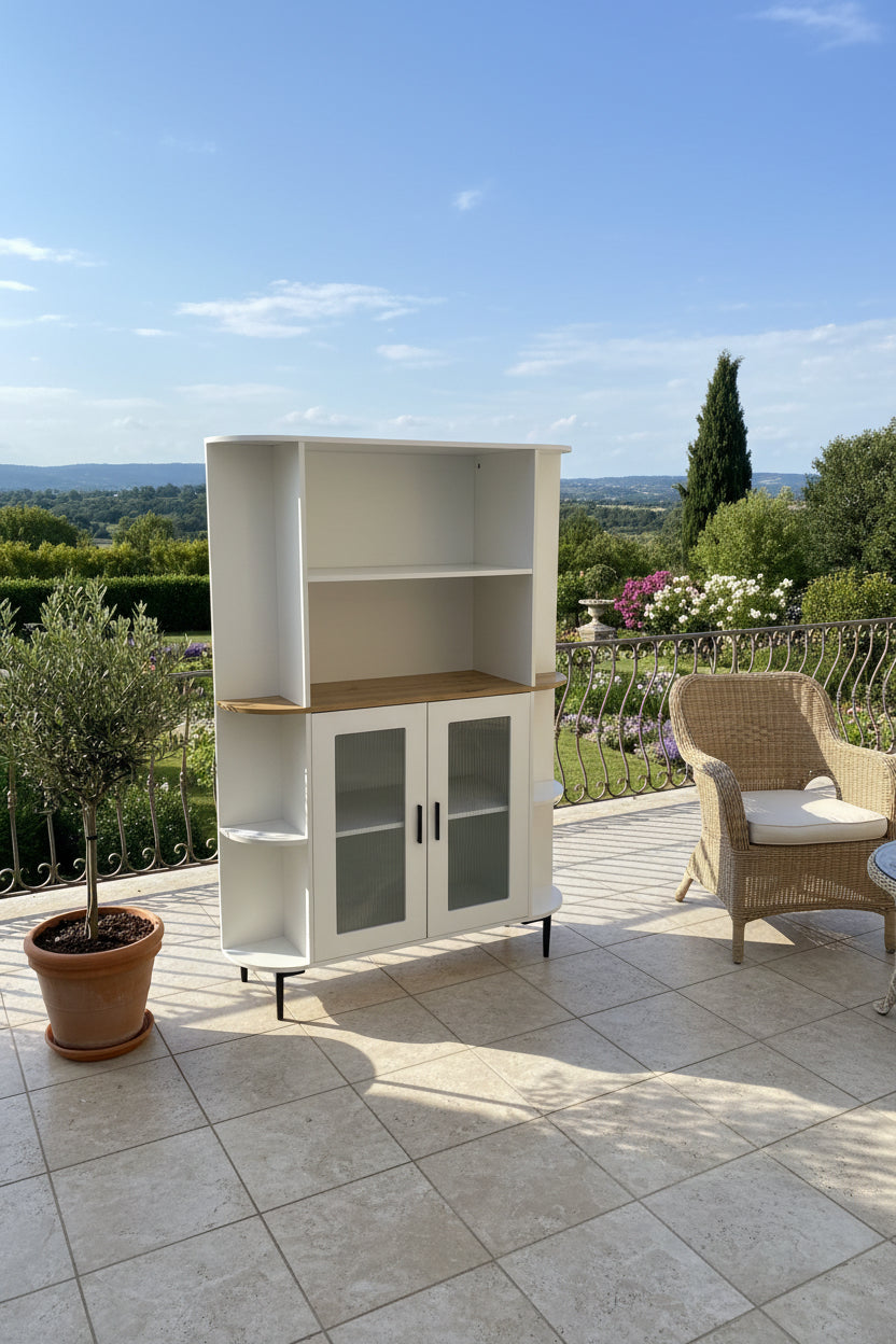 Mobiletto dispensa ideale per terrazzo, giardino o cucinino, misura 1,10x38x160