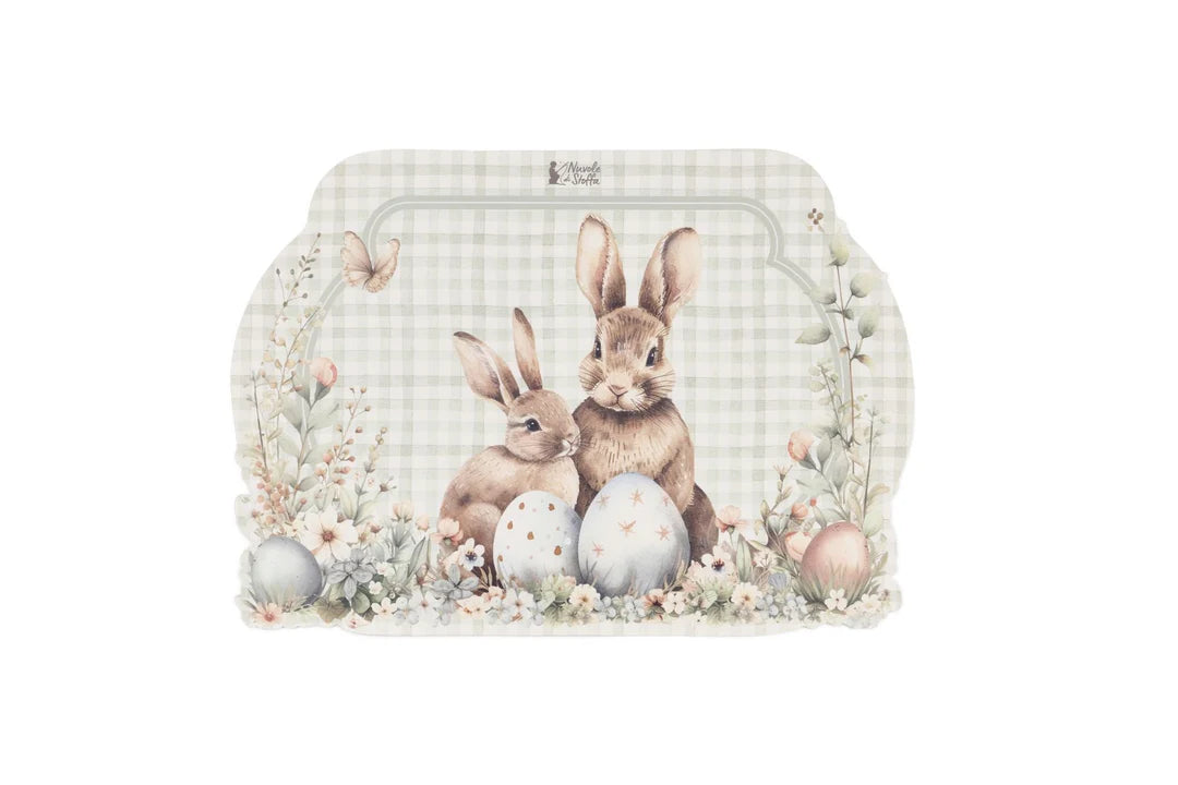 Nuvole di Stoffa Set 2 Tovagliette americane di pasqua in vinile "Rabbit PePen" 49x35 cm