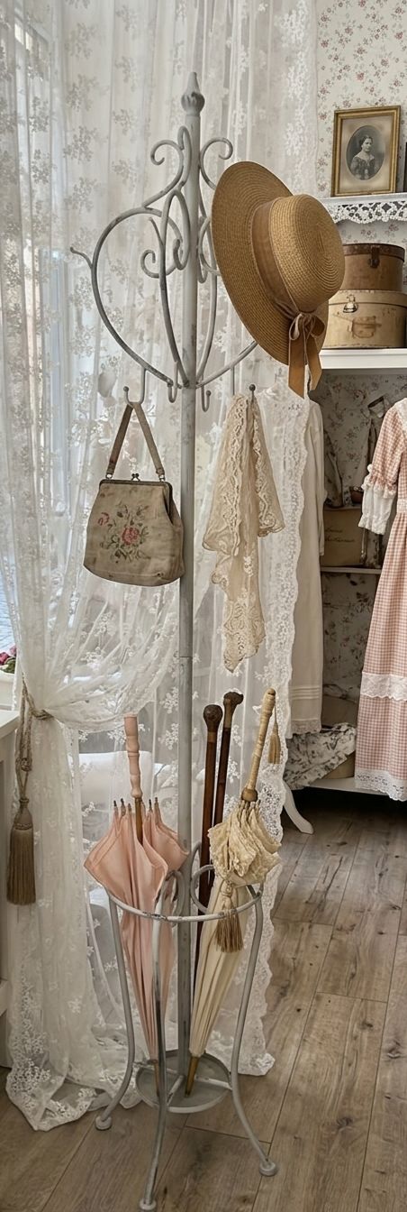 Appendiabiti bianco in stile vintage h 190 cm| Blanc Mariclò