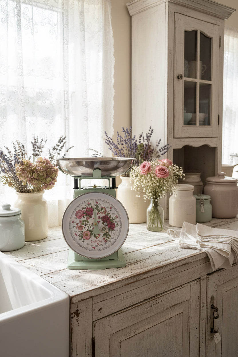 Bilancia da cucina retrò Lisa verde chiaro 3 kg Isabelle Rose art05990019