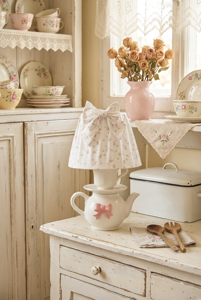 LAMPADA IN CERAMICA DI CAPODIMONTE  MISURA 44 h￼