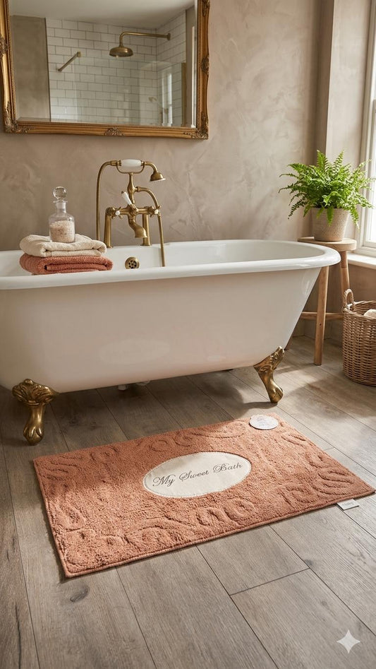 Tappeto bagno my sweet  bath rosa in 2 misure atelier 17