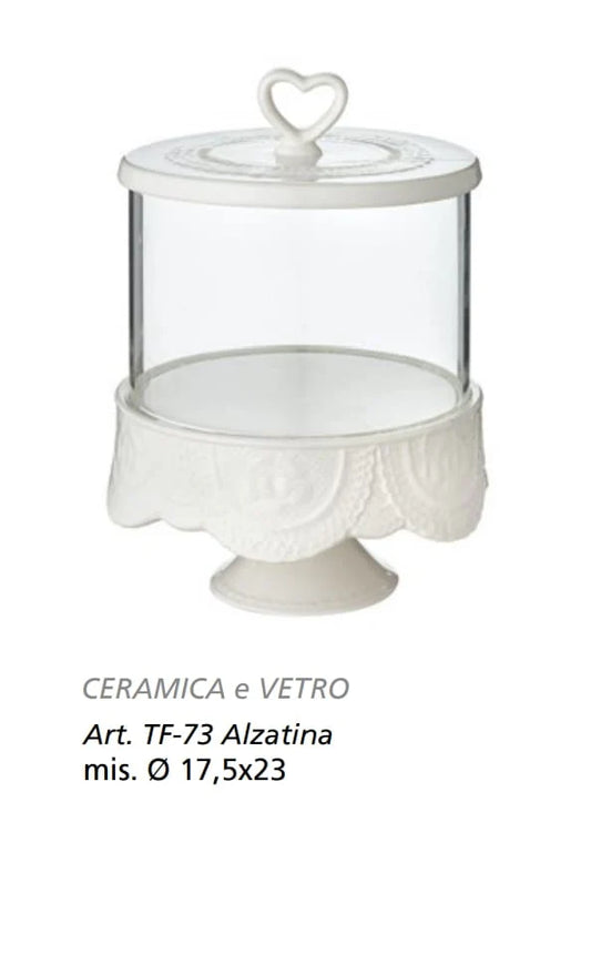 Arte di Nacchi • Alzatina con Vetro • 17,5X23 cm  TF-73  8059016527799