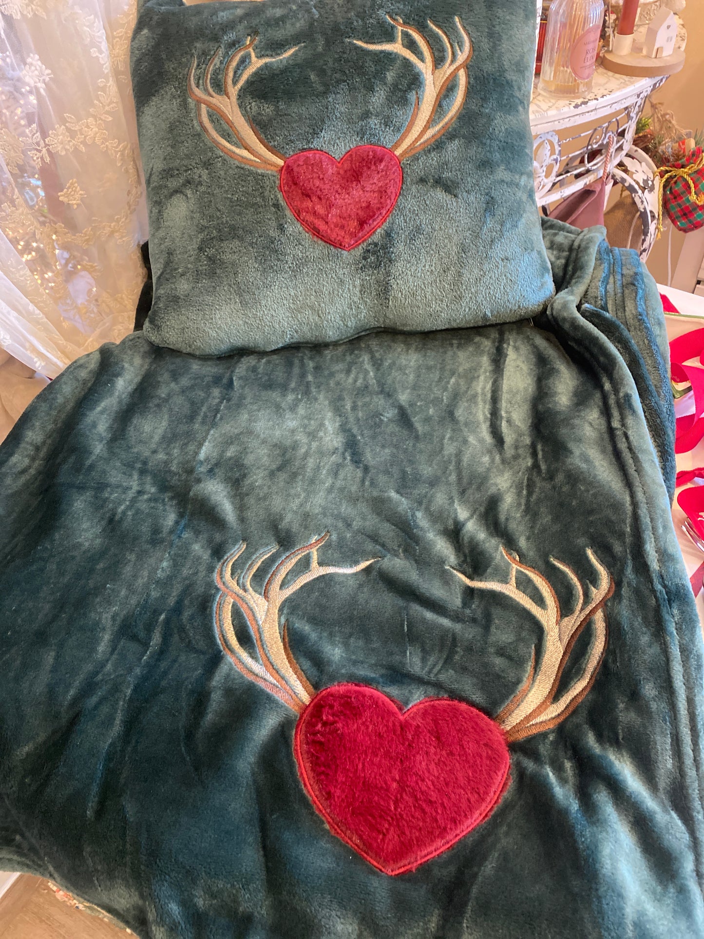 Set plaid con cuscino abbinato