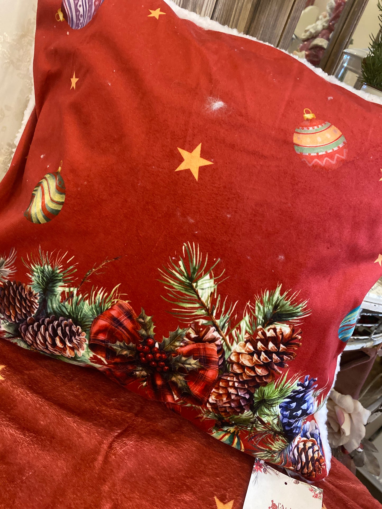 Set plaid con cuscino