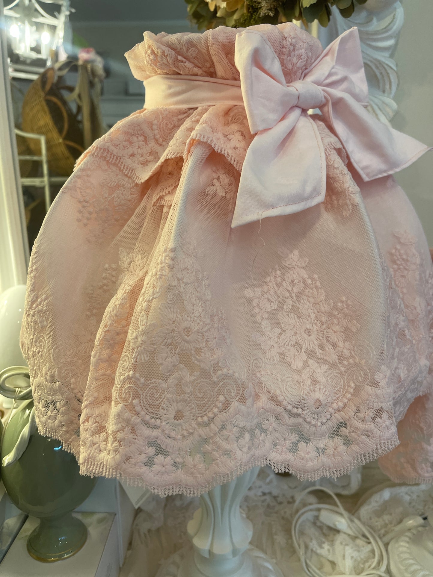 Copri lampada modello yulia in pizzo misura 35x27 h