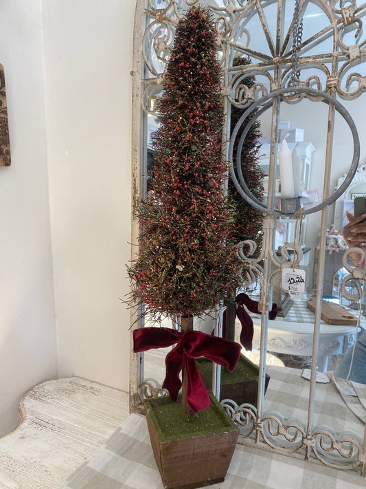 Albero di Natale in legno con bacche L’infinito