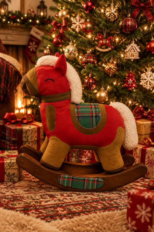CUSCINO, CAVALLO A DONDOLO IN VELLUTO, MISURA 45 CM, 20 €