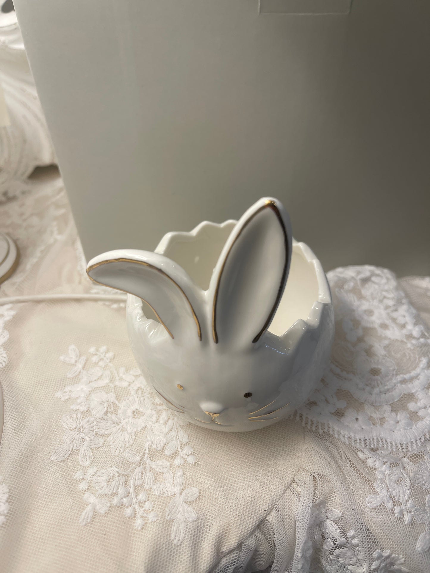 Coniglio in porcellana aperto misura 14x8