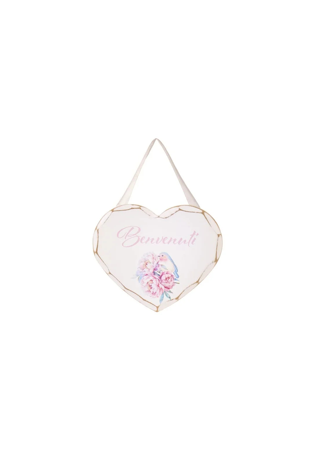 Nuvole di Stoffa Cuore in legno "Fiorirà" 12x10x0.9 cm 4 varianti TXP2600302B