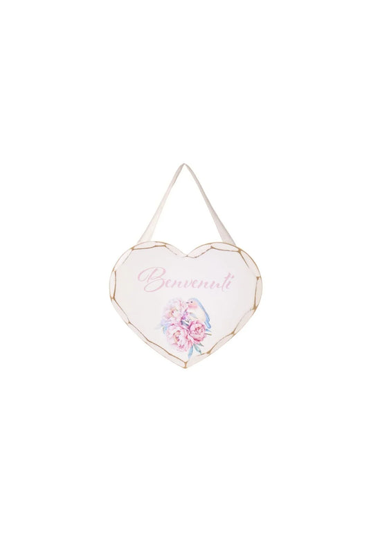 Nuvole di Stoffa Cuore in legno "Fiorirà" 12x10x0.9 cm 4 varianti TXP2600302B