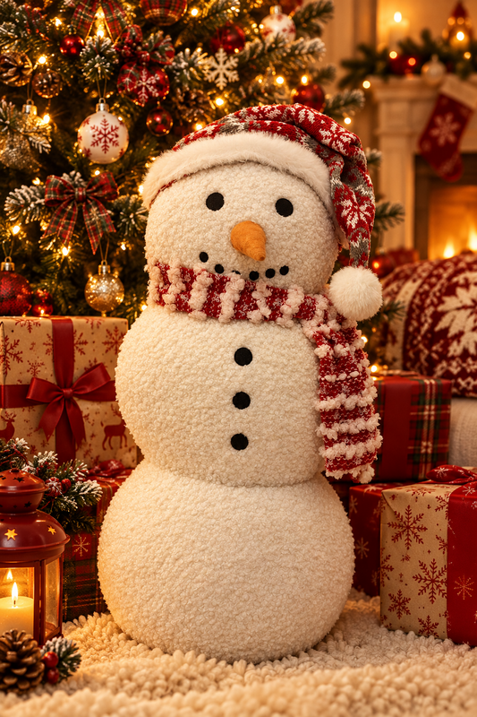 CUSCINO, PUPAZZO DI NEVE CON CAPPELLO E SCIARPA, MISURA 50 CM, 15 €