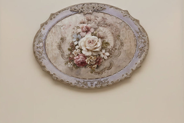 QUADRO CON DECORO FIORI IN ORIZZONTALE ￼