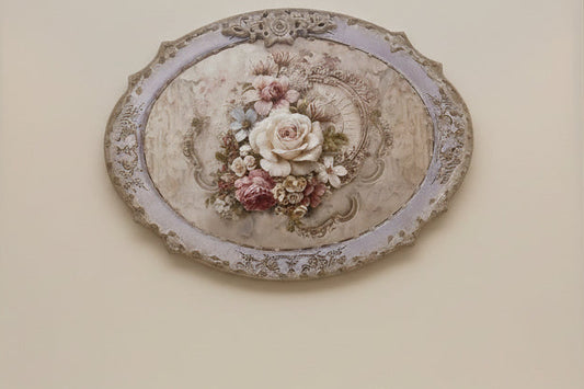 QUADRO CON DECORO FIORI IN ORIZZONTALE ￼