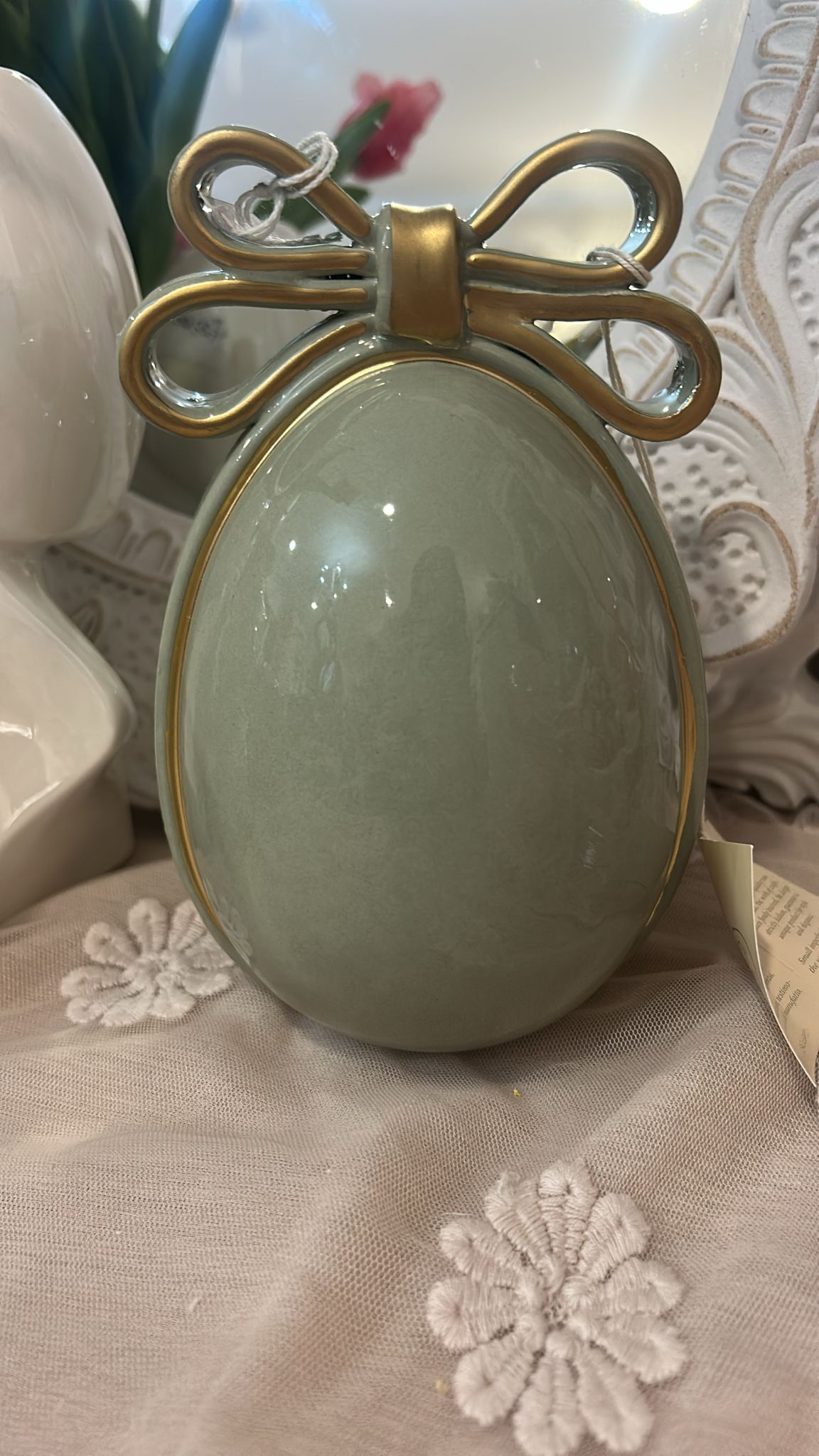 UOVO DECORATIVO DEA CASADIMONTE verde salvia  16HCM