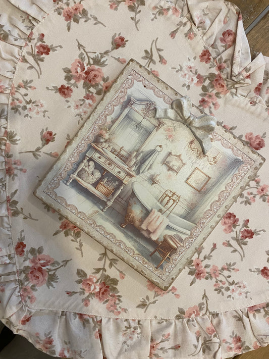 Quadro decorativo  bagno 002 19x19cm