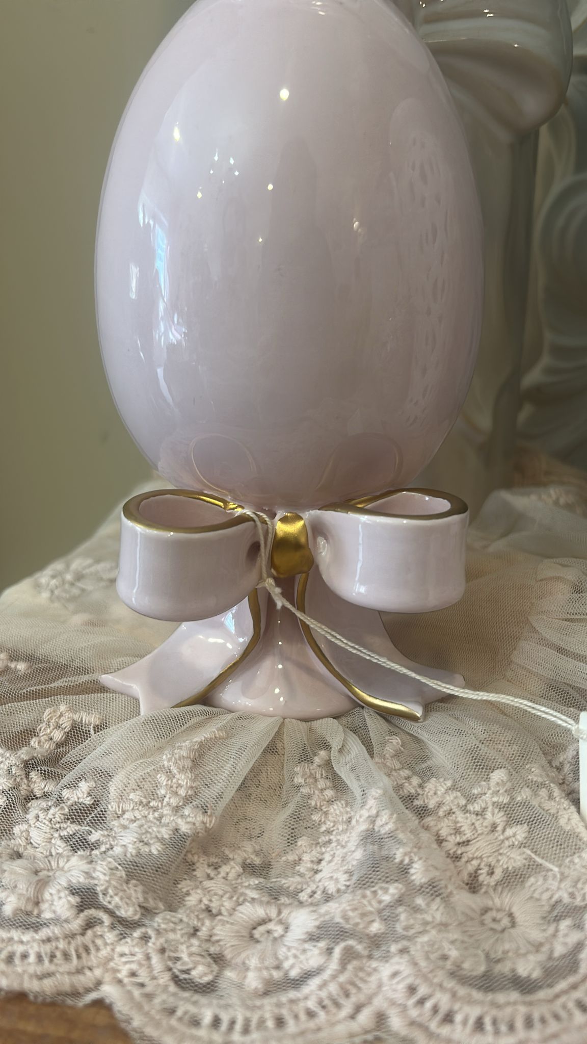 UOVO DECORATIVO DEACASADIMONTE ROSA CIPRIA 18HCM