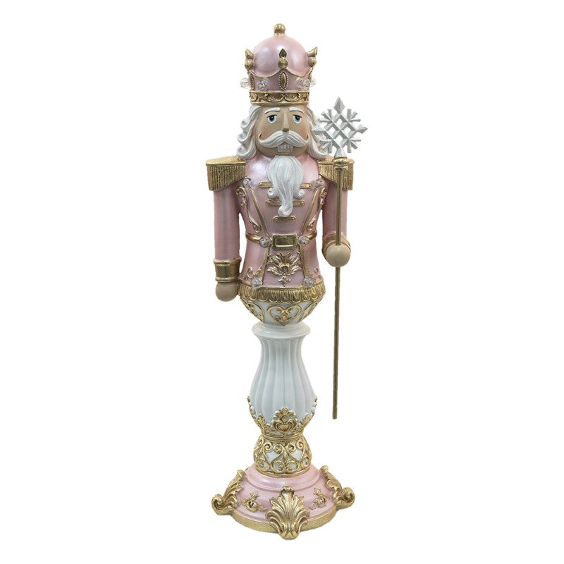 5PR0078 Statuetta Schiaccianoci 67 cm Rosa Poliresina