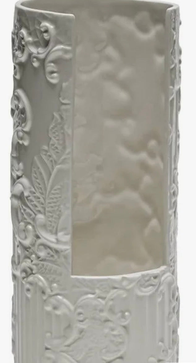 Henriette Portabicchieri in ceramica "Dentelle" D9xH20 cm