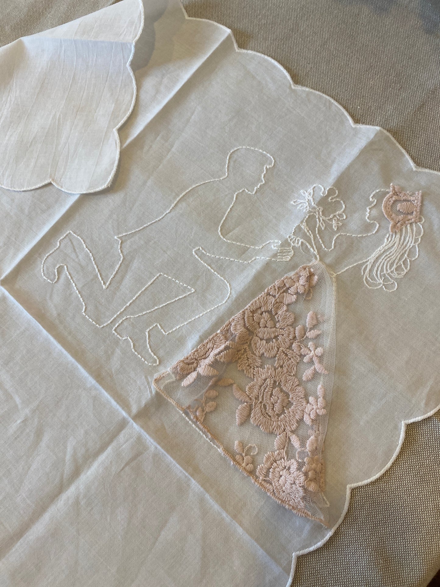 Fazzoletto per confetti per matrimonio 50x46cm