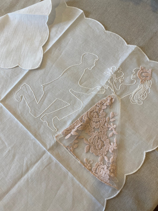 Fazzoletto per confetti di matrimonio 50x46cm