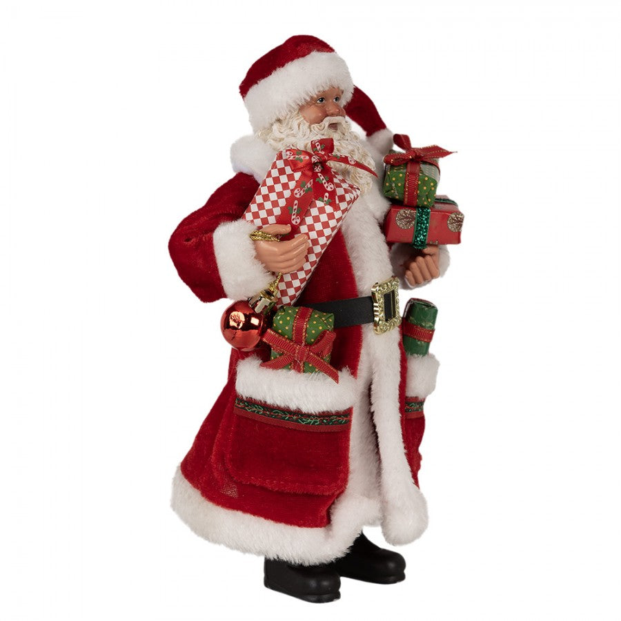 65594 Figura natalizia Babbo Natale 27 cm Rosso Plastica