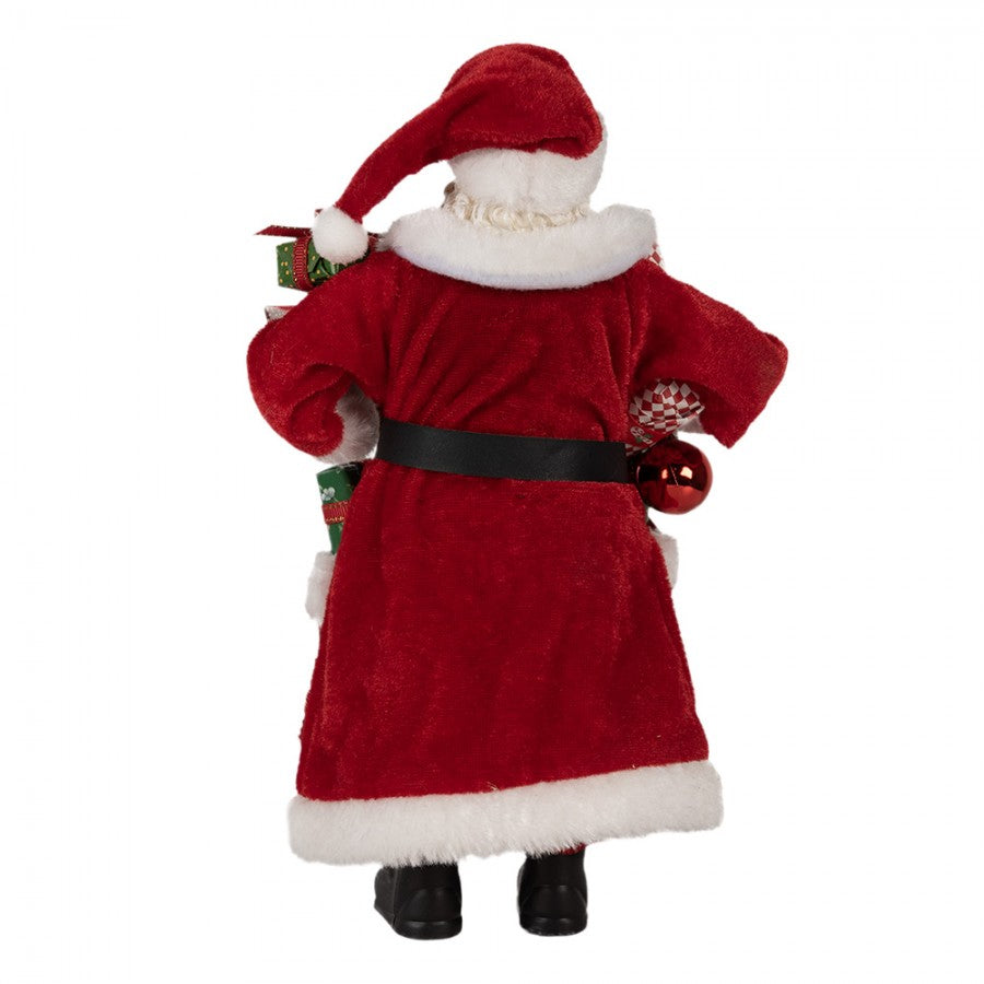 65594 Figura natalizia Babbo Natale 27 cm Rosso Plastica