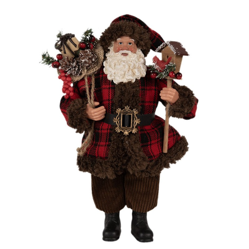 Statuetta decorativa di Natale Babbo Natale 27 cm Rosso Plastica