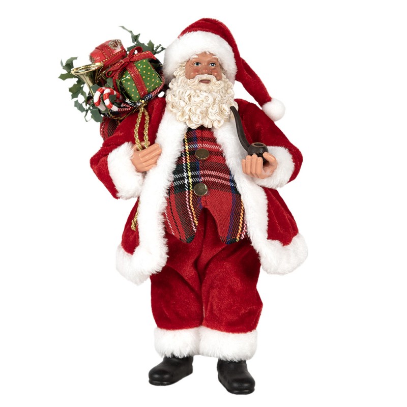 Statuetta decorativa di Natale Babbo Natale 27 cm Rosso Plastica