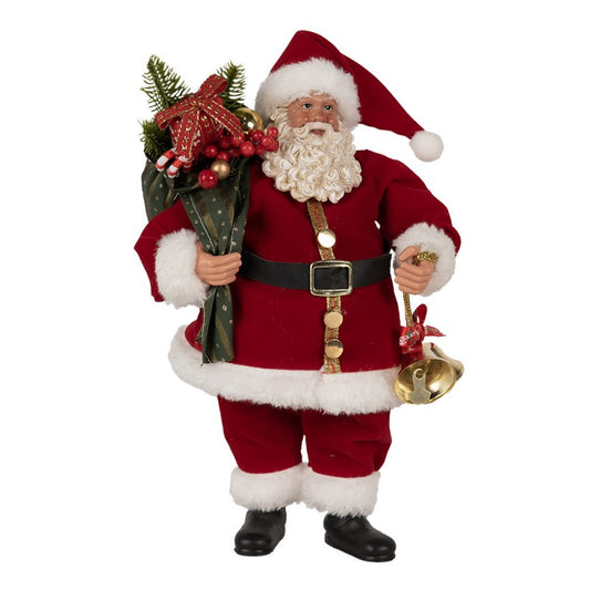 65597 Statuetta decorativa di Natale Babbo Natale 27 cm Rosso Plastica