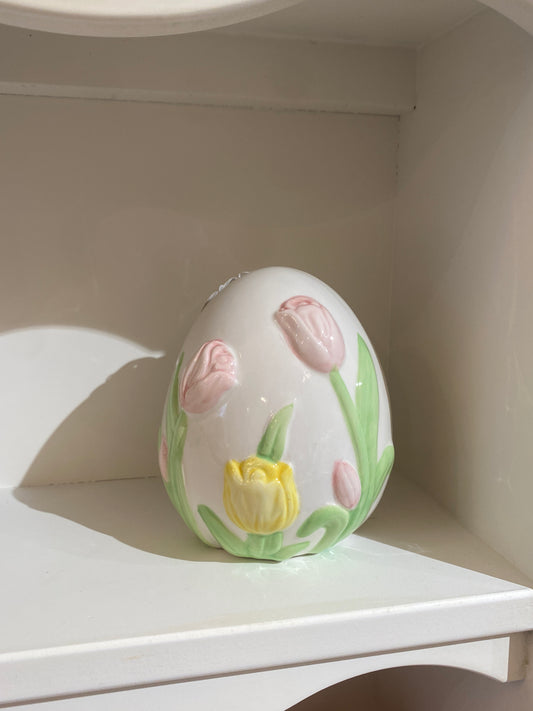 Uovo in ceramica 9x9x11cm